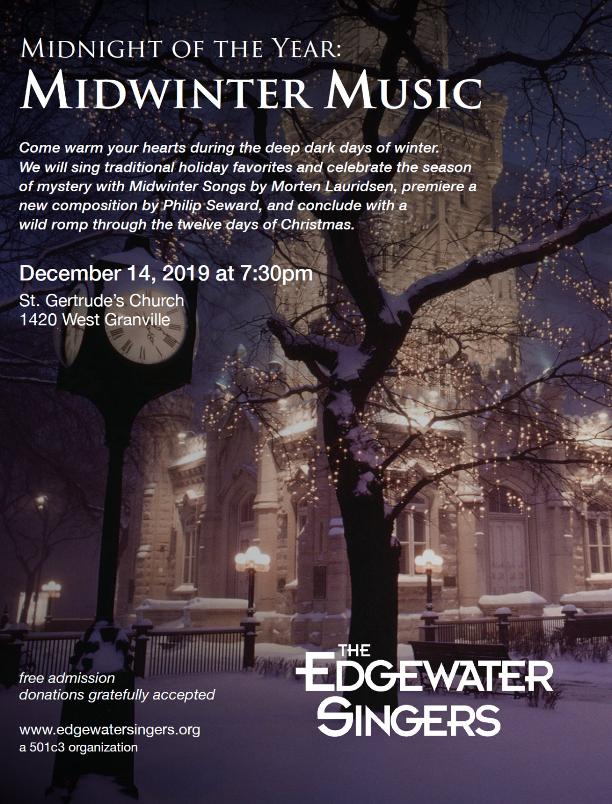 Concerts and Events The Edgewater Singers